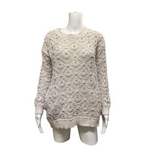 Listicle Intricate Lacy Detailing Pockets Knit Top Size M